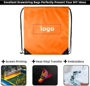 Magasin de cordon en nylon polyester promotionnel en gros d'usine et sacs à dos personnalisés - Product Image 3