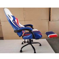 Fauteuil de jeu ergonomique de style course automobile pivotant à 360 degrés avec logo personnalisé