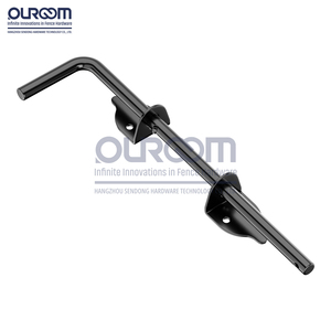 24 אינץ כבד כבד נירוסטה מוט מוט מוט מוט עבור ויניל גדר ביטחון שער חיצוני גן חצר דלת מנעול מנעול - Product Image 1