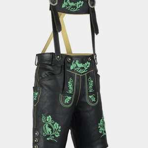 Lederhosen Negros Alemanes Premium, Traje Tradicional, Tallas Europeas 46 a 62, En Stock - Product Image 1