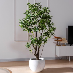 Mô phỏng Pieris Japonica bonsai cây trong nhà ngoài trời giáng sinh trang trí màu xanh lá cây lá PE nhân tạo Faux cỏ hoa đám cưới - Product Image 2