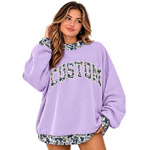Sudadera de Cuello Alto para Mujer, Talla Grande, Color Claro, para Otoño e Invierno, con Forro Polar, Personalizable con Bordado de Letras, de la Mejor Calidad - Product Image 1