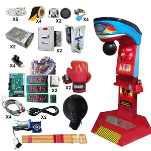 Simulator pukulan yang dioperasikan koin mesin Arcade tinju dengan tampilan Led Combo dan hadiah Game tempur yang turun hadiah Kit untuk dijual