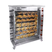 Rôtissoire rotative industrielle commerciale de poulet de gaz d'acier inoxydable