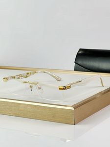 نظارات فاخرة بدون إطار بتصميم مربع غير منتظم وقطع ماسي، إطار نظارات طبية للقيادة بتصميم الطيار موضة 2025 - Product Image 3