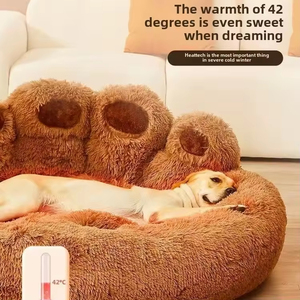 Pet Dog Bed for All Seasons Paw <b>Plush</b> Warm Cat Bed Comfortable for Small <b>Large</b> Dog Bed Design Dog Products - Product Image 4