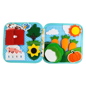 1-3 Jouet de Voyage Éducatif NF15-18 <span class=keywords><strong>Animaux</strong></span> de la Ferme Verts Thème Montessori <span class=keywords><strong>Livre</strong></span> Occupé pour les Tout-Petits - Product Image 4