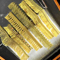 Rideau suspendu en dentelle de barbe en rangée d'or Accessoires vestimentaires Dentelle à franges en filigrane