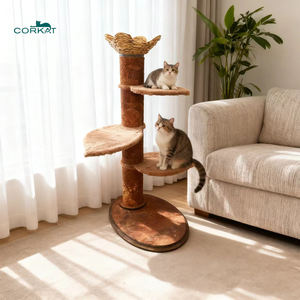 <span class=keywords><strong>Arbre</strong></span> à <span class=keywords><strong>chat</strong></span> classique en liège écologique de 70 pouces avec 3 perchoirs, condo multi-niveaux pour chats d'intérieur, en carton - Product Image 1