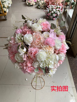 T76 Fleurs de table décoratives pour mariage Boules de roses artificielles Centres de table en boules de fleurs roses Arrangements floraux de mariage pour table