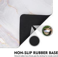 Tapis de souris de jeu AI'LONG B-8 XXL 800x300mm, grand modèle en marbre blanc avec base en caoutchouc antidérapante pour clavier, PC, ordinateur portable, en stock