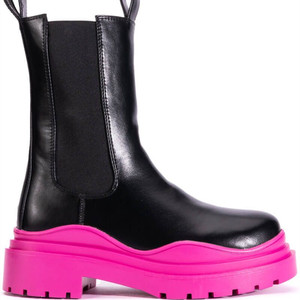 Hot Nhất Phụ Nữ Chunky Phẳng Hình Thức Chelsea Khởi Động Phụ Nữ Đàn Hồi Bên Tấm Nêm Khởi Động - Product Image 2