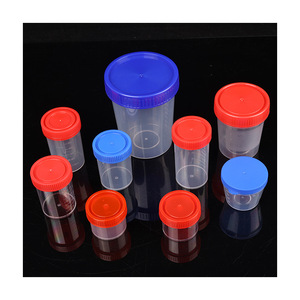 Vaso para orina Feiyue de 40 ml, transparente, con tapa de rosca, cilíndrico, para uso en laboratorio. - Product Image 4