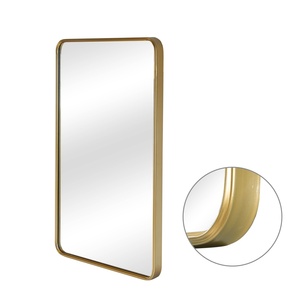 2mm 3mm 4mm 5mm 6mm Hotel Home Bathroom Aluminum <b>Mirror</b> Gold Round Frame Wall Mounted <b>Mirror</b> - Product Image 3