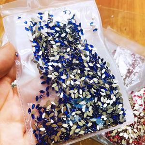 Piedras de Cristal con Forma de Ojo de Caballo al por Mayor, 1440 Piezas/Bolsa, Cuentas de Piedras Preciosas de Cristal, Forma Plana, Cristal de Vidrio, Diamantes de Imitación - Product Image 2