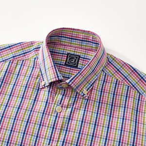 Chemise à manches courtes en coton 100% de haute qualité pour homme - Col boutonné avec poche Printemps Automne Décontracté - Product Image 1