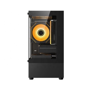 Trường hợp chơi game tốt nhất mua giữa tháp trường hợp máy tính với full-view kính cường lực kép, trường hợp máy tính để bàn, màu đen - Product Image 4