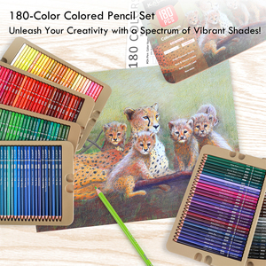 KALOUR Juego de <span class=keywords><strong>180</strong></span> Lápices de Colores Profesionales en Caja de Metal para Dibujar y Bosquejar con <span class=keywords><strong>180</strong></span> Colores Vivos como Materiales de Arte - Product Image 4