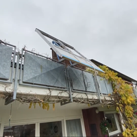 Nouveau HuaFeng Élévateur électrique métallique pour panneaux de cloisons sèches 220V, angle d'inclinaison réglable, double rail, télécommande, treuil à câble
