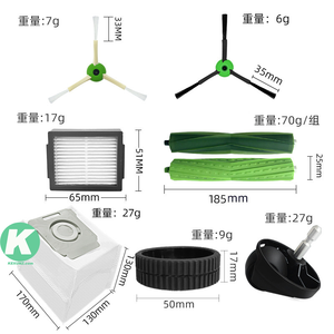 Repuestos/Accesorios para Aspiradora Robótica <span class=keywords><strong>Irobot</strong></span> <span class=keywords><strong>Roomba</strong></span> <span class=keywords><strong>J7</strong></span>: Cepillo Principal, Cepillo Lateral, Filtro, Bolsa para Polvo, Rueda, Almohadillas para Llantas - Product Image 2