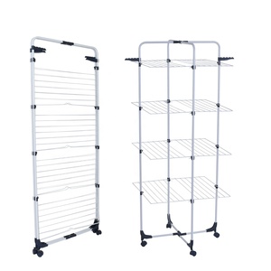 Stendibiancheria Moderno a Torre a 4 Livelli, Pieghevole, in Metallo, Portatile, per <span class=keywords><strong>Bagno</strong></span>, Direttamente dalla Fabbrica - Product Image 1