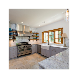 Set completo di mobili da <span class=keywords><strong>cucina</strong></span> in stile Shaker con pannelli in legno massello e verniciatura trasparente Prima Modern Designs. - Product Image 2