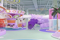 Red de Juego Grande de Cuerda Arcoíris para Interiores, Laberinto de Juegos Infantiles, Equipo de Juego Grande para Niños para Área de Juegos