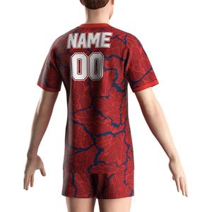 Ensemble de Luxe T-shirt et Short de Sport pour Homme – Maillot de Rugby à Col Rond Sublimé pour Entraînement et Équipe – Qualité Supérieure - Product Image 6