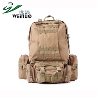Sac à dos tactique de haute qualité 1000D imperméable à l'eau avec fermeture à glissière Capacité de 36 à 56L Conception multifonctionnelle de survie en plein air