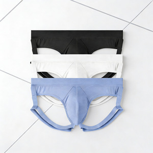 Sous-vêtements pour hommes en fibre de bambou, <span class=keywords><strong>string</strong></span> à taille basse, couleur unie, sexy, respirant, confortable - Product Image 2