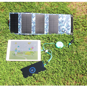 Panel Solar Monocristalino Compacto de 4 Pliegues y 7W con Doble Salida USB, Paquete de Energía Portátil para Cargar Smartphones y Tablets - Product Image 6