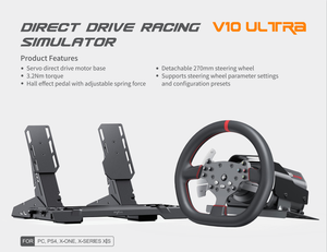 <span class=keywords><strong>Volant</strong></span> de jeu de simulation PXN V10PRO/V99/V3PRO/V9GEN2/V900GEN2 filaire, prise en charge / One/ 360 - Product Image 4