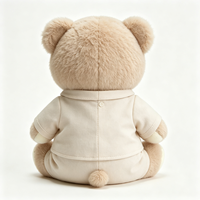 Ours en peluche adorable en gros, assis, en tenue de nuit, poupée en peluche douce pour la décoration intérieure, ours en peluche personnalisé