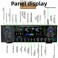 Profesyonel 7.1 Kanal 2000W Ultra Yüksek Güçlü Ev Sinema Sistemi Amplifikatörü BT Kablosuz Ev KTV Surround Ses Sistemi