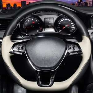 Housse de <span class=keywords><strong>volant</strong></span> de voiture en cuir pour BMW pour Toyota pour Audi pour Volkswagen <span class=keywords><strong>Golf</strong></span> 7 Mk7 New Polo Passat B8 Tiguan Intérieur - Product Image 6