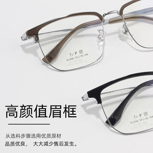 Monture de lunettes rectangulaire Ti-P 3306 pour hommes, monture intégrale, verres en résine antidérapants, origine Danyang - Product Image 3