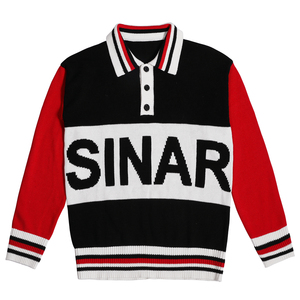 Maglioni da <span class=keywords><strong>Uomo</strong></span> Personalizzati con LOGO OEM & ODM, Maglione in <span class=keywords><strong>Cotone</strong></span> Lavorato a Maglia con Lettere Jacquard, Girocollo Casual, Maglieria Invernale per <span class=keywords><strong>Uomo</strong></span> - Product Image 1