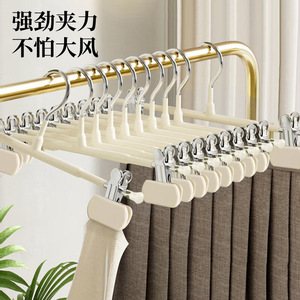 Clothing Organizer Pant Skirt Hanger With Soft Gel Protection And Thick <b>Spring</b> For Drying Clothes Space Saving Design - Product Image 3