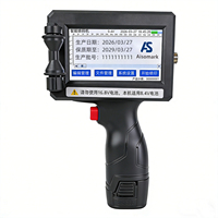 Aisomark - Impresora de Inyección de Tinta Manual Portátil de 12,7 mm para Etiquetas de Fecha, Número de Lote, Logotipo y Código QR, Nueva Máquina de Codificación de Huevos Flexibles