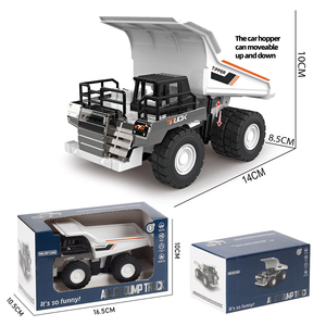 BEFLY Camions jouets en métal à friction en alliage, à rotation 360°, <span class=keywords><strong>avec</strong></span> fonctions d'excavation, de <span class=keywords><strong>grue</strong></span>, de <span class=keywords><strong>benne</strong></span> basculante et de concassage de pierres, pour les 5 ans et plus - Product Image 5