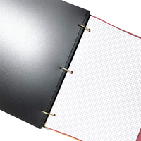 Carpetas de espina dorsal de plástico portátiles de tamaño carta de 3 agujeros con inserciones de cuadrícula Pestañas de cuaderno de 3 anillos Cubierta telescópica de PP