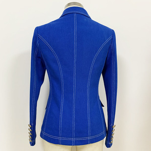 Giacca di Jeans autunnale di alta qualità per donna Blazer Slim Blazer donna Casual Denim abito da donna - Product Image 3