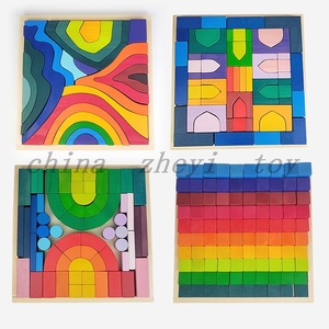 Vendita diretta in fabbrica giocattoli per bambini puzzle Montessori in legno giocattoli da costruzione <span class=keywords><strong>giochi</strong></span> all'ingrosso ragazzi ragazze giocattoli educativi parti - Product Image 5