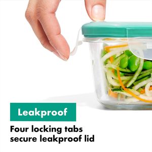 Recipiente de Vidrio Apto para Microondas de Gran Capacidad, Recipiente Hermético de Alta Calidad para Almacenamiento de Alimentos, Caja de un Solo Compartimento - Product Image 5
