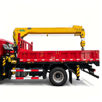 Moteur à engrenages de pompe de grue montée sur camion fiable avec roulement pour levage lourd en construction (élévateur de 18,3 m, 7 tonnes, flèche à 5 sections)
