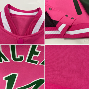 Chaqueta de Béisbol Unisex Personalizada, Chaqueta Universitaria de Mezcla de Algodón con Nombre y Número Bordados Personalizados para Hombre y Mujer - Product Image 1