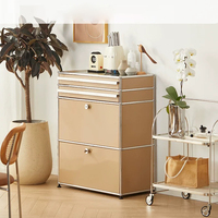 Meuble de rangement latéral personnalisé pour la maison, design moderne et simple, durable, en acier inoxydable, pour salon