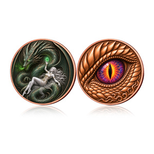 Monedas Conmemorativas de Cobre Fino de 1oz al por Mayor, Diseño Vintage de Dragón y Mitología de la Belleza - Product Image 2