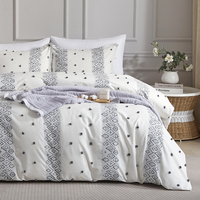 Parure de lit 3 pièces en coton 100% 200TC, couleur personnalisée, jacquard rafraîchissant, très vendue, pour hôtel et hôpital