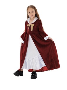 Vestido Medieval, Disfraz de Halloween, Vestido Largo Retro Francés Renacentista para Niña - Product Image 3